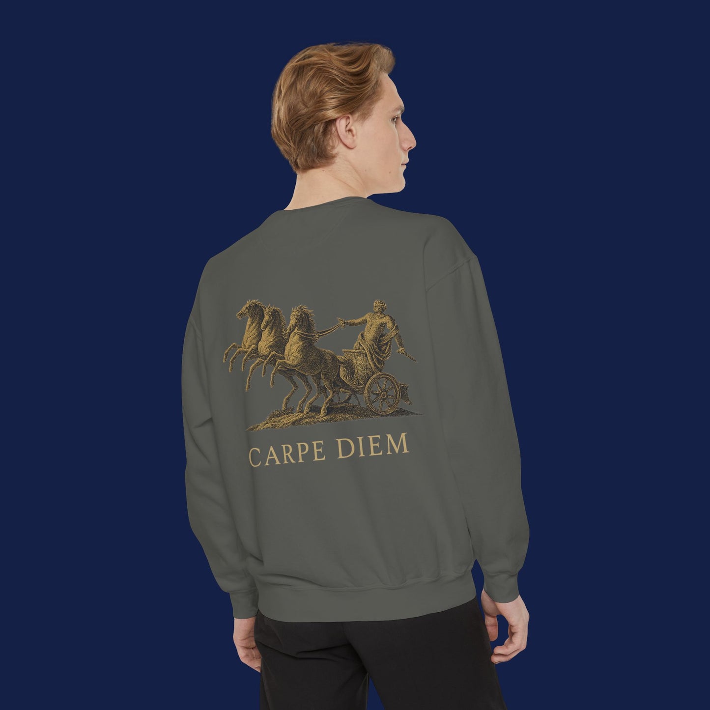 Carpe Diem Sweatshirt, Unisex Vintage-Style Crewneck, Perfect for Everyday Wear, Gifts for Friends, Motivational Apparel
