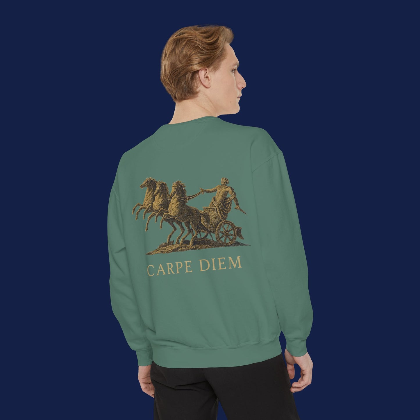 Carpe Diem Sweatshirt, Unisex Vintage-Style Crewneck, Perfect for Everyday Wear, Gifts for Friends, Motivational Apparel