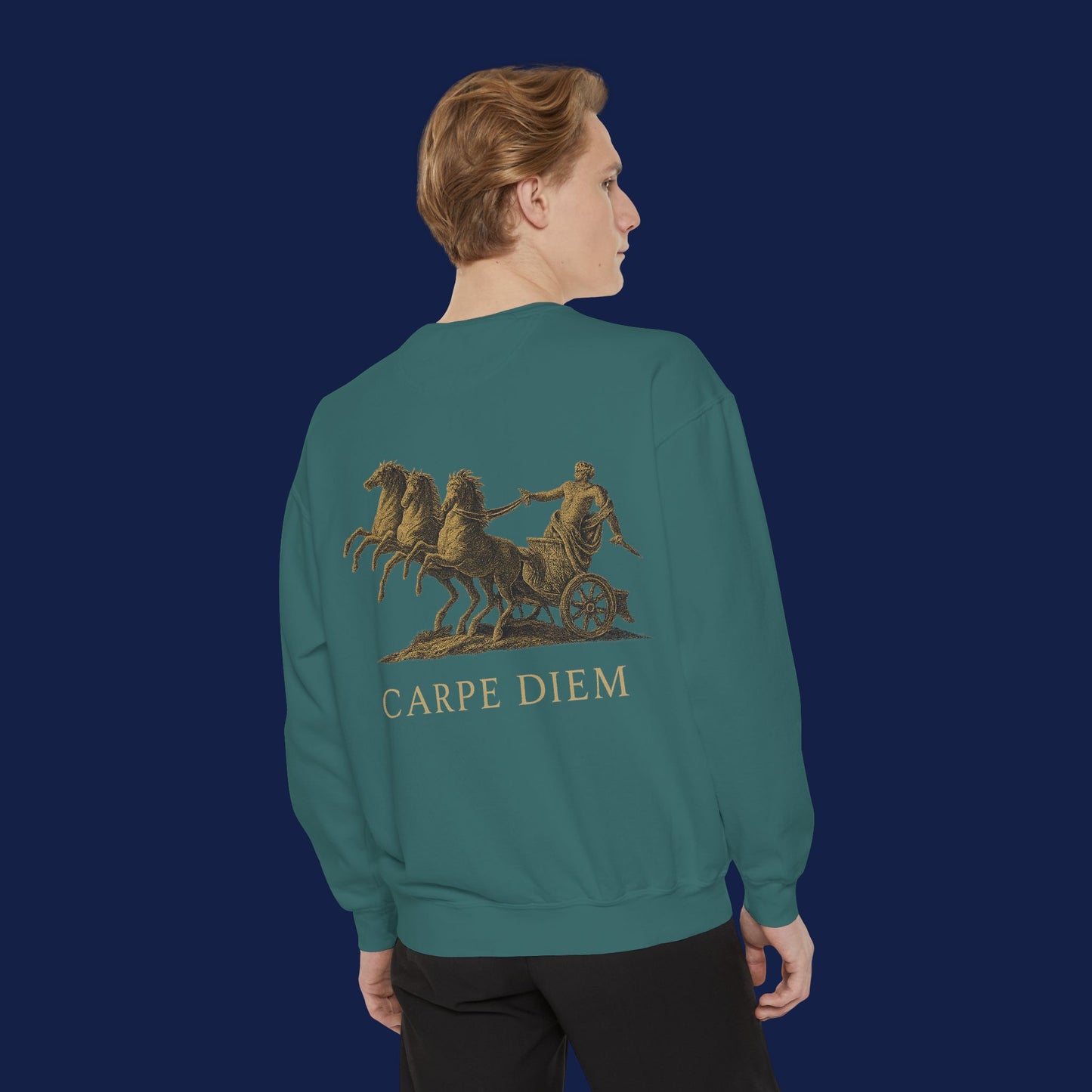 Carpe Diem Sweatshirt, Unisex Vintage-Style Crewneck, Perfect for Everyday Wear, Gifts for Friends, Motivational Apparel